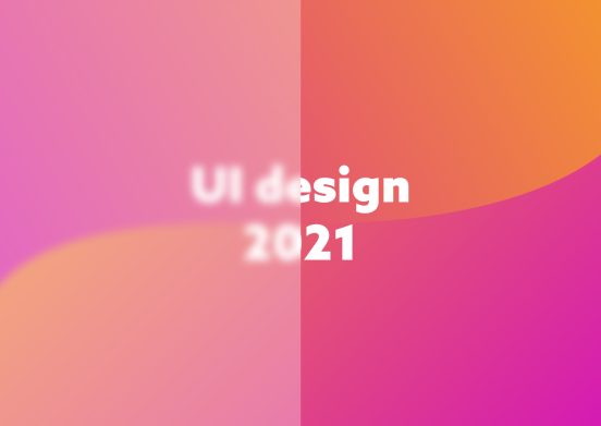 Bild med text "UI design 2021"