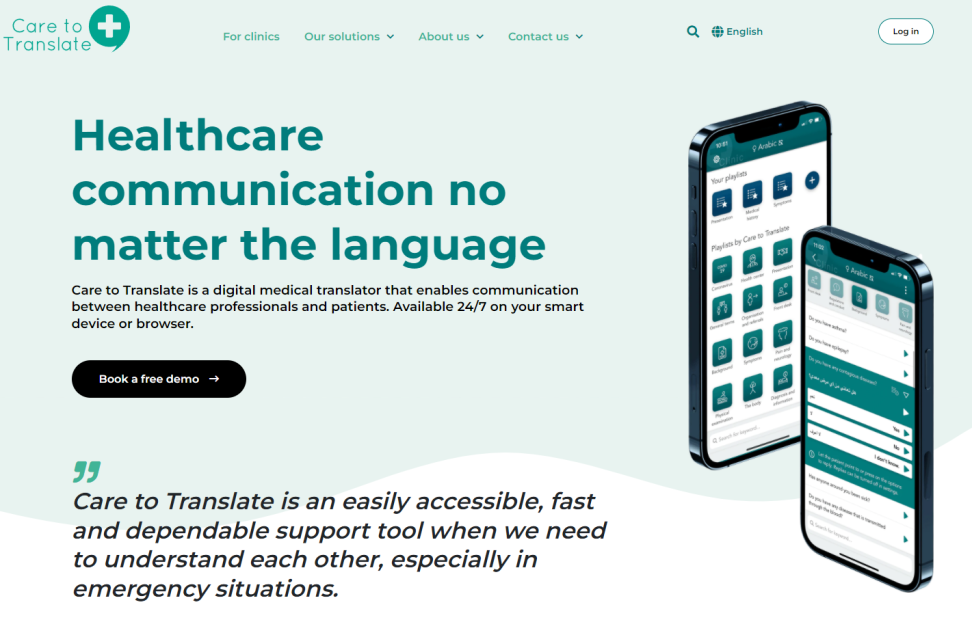 WordPress hemsida åt Care To Translate