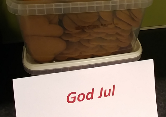 Pepparkakor och en godjul hälsning