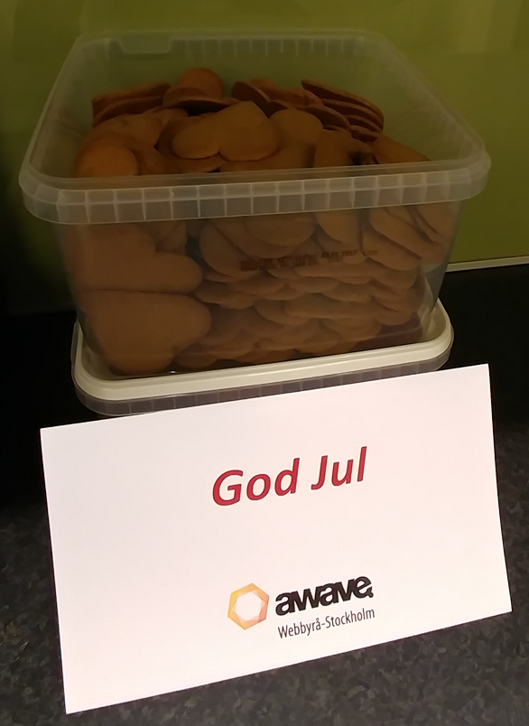 Pepparkakor och en godjul hälsning