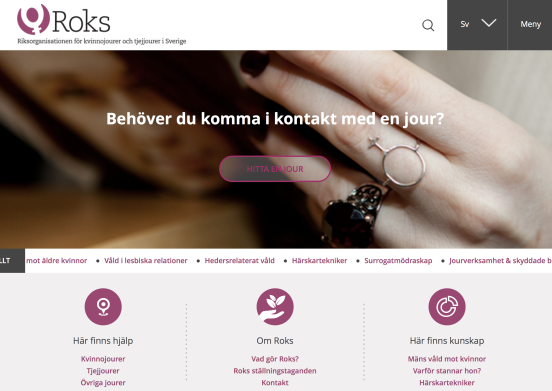 ROks nya hemsida