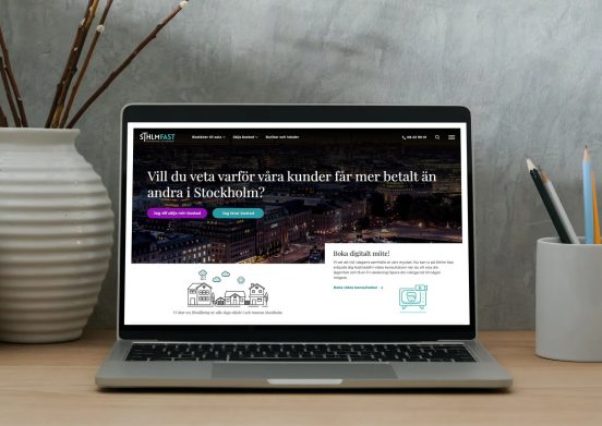 En laptop sov visar toppen av SthlmFasts hemsida
